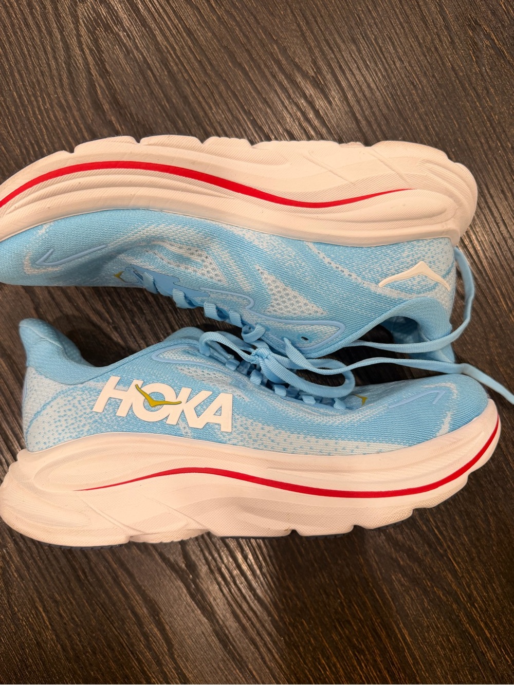 Hoka One One Clifton 8 Aquarelle Women’s Running Sneakers Mesh Blue size 7